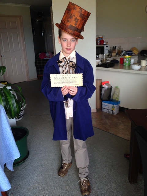 Childs Willy Wonka Book Week Costume